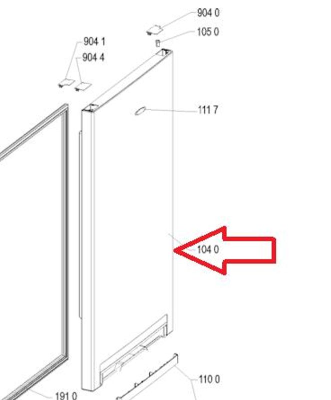 C00341400 Door refriger