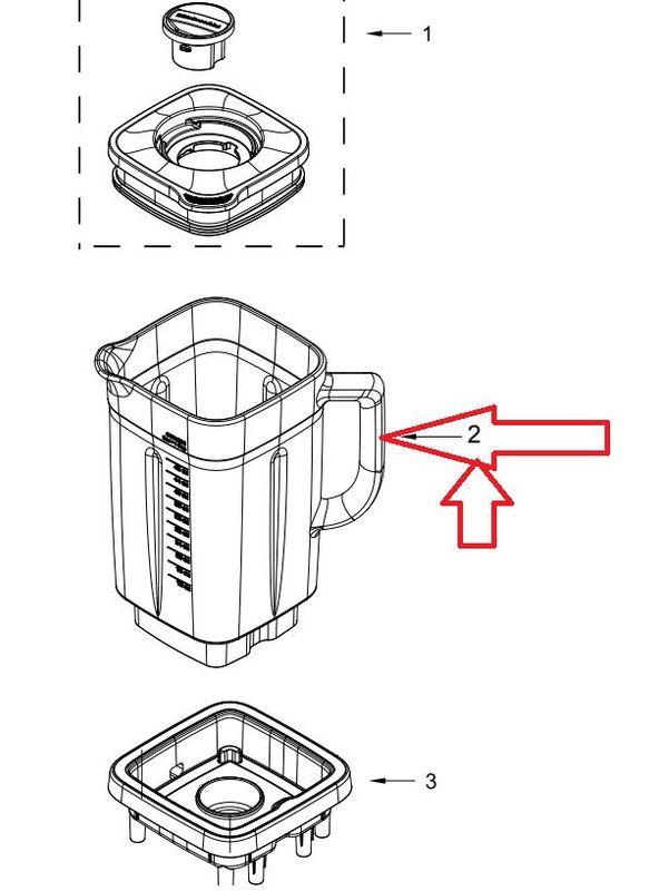 KitchenAid K400 blenderkanne 1,4 L – W11429615 / W11445480