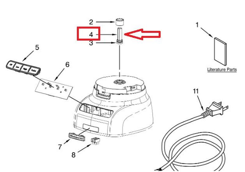 KitchenAid W10451326 – Motoradapter til foodprosessor
