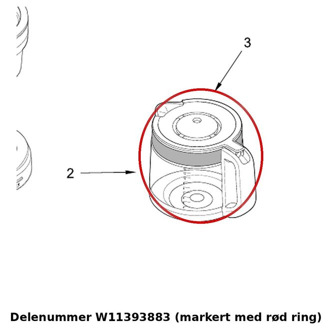 Hovedbilde KitchenAid W11393883 – Glasskanne 5KCM1209