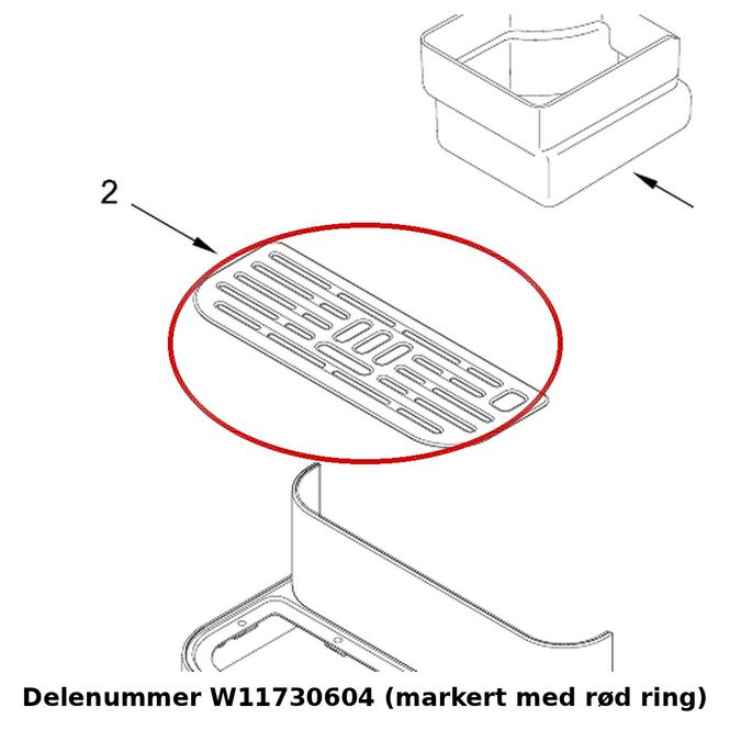 Hovedbilde KitchenAid W11730604 – Dryppbrettrist KF8