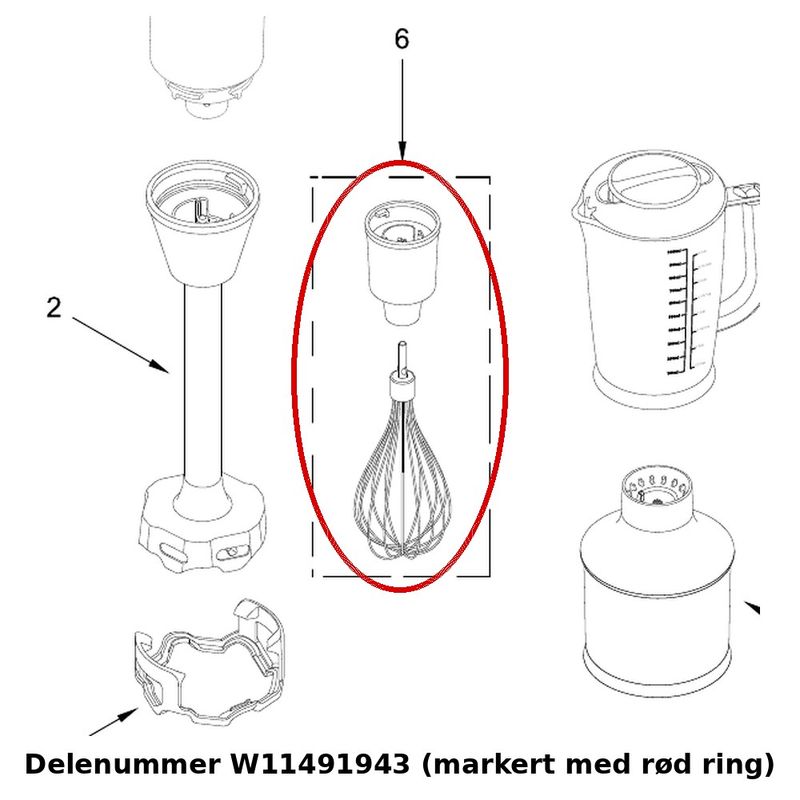 KitchenAid W11491943 – Visp stavmikser Almond Cream